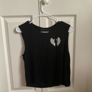 Black tank with cutouts